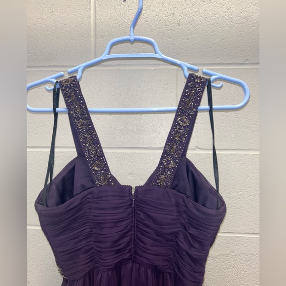 Xscape by Joanna Chen- Eggplant purple prom dress, size 4 - Picture 6 of 8
